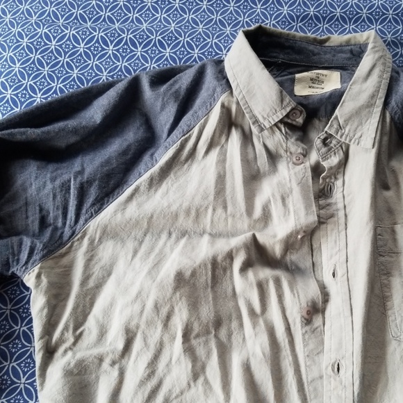 Designer blue-grey button-up LIQUID JOYRIDE - Picture 4 of 4